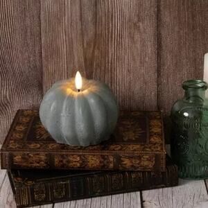 NEW Hobby Lobby Pumpkin LED Candle Green Viral